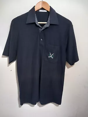 Mens Medium 38/40 Inch Chest Polo Shirt - Blue - Marks And Spencer Golf Top • £12