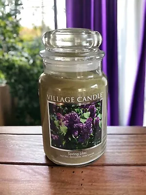 Village Candle Spring Lilac Large Glass Apothecary Jar Scented Candle 21.25 • $24.04