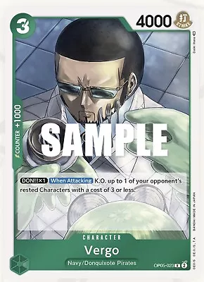 Vergo OP05-023 R - One Piece Card Game - Awakening Of The New Era • $1