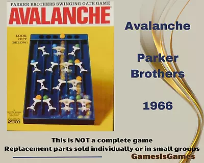 Board Game Parts: Vintage AVALANCHE Parker Brothers 1966 Replacement Pieces • $2