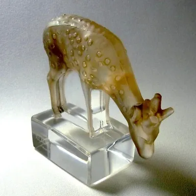 R. Lalique  Dime  Sepia Patine Art Glass Sculpture Figurine Antique1929 • £686.49