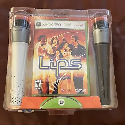 NEW Xbox 360 Live LIPS Video Game W/ 2 Microphones Bundle • $58.50