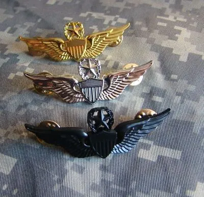 Three Pieces Usaf U.s. Air Force Military Command Pilot Metal Wings Badge Pin • $17.59