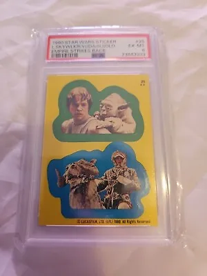 1980 Star Wars Empire Strikes Back Sticker 25 Luke Yoda Han Solo PSA 6  • $35