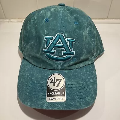 Auburn Tigers ‘47 Brand Acid Wash Teal Navy Clean Up Adjustable Hat Cap NEW! • $19.99