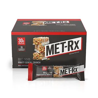 MET-Rx Big 100 Colossal Protein Bars Fruity Cereal Crunch Meal Replacement 9 • $30.04