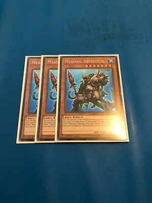 3x Secret Rare Mermail Abyssteus BLLR-EN051 1st Edition • $7.34