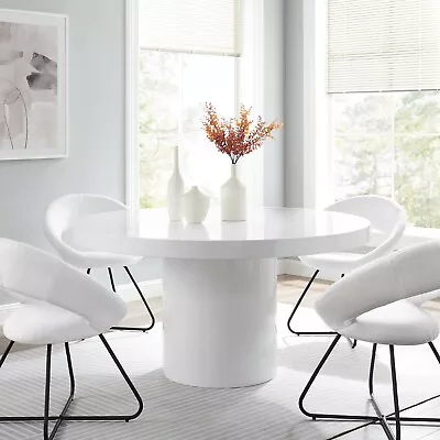 Modway Gratify 60  Round Dining Table In White • $877.50
