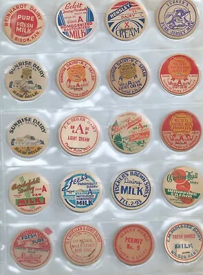 20 Differnt  Kansas  Milk Bottle Caps • $60