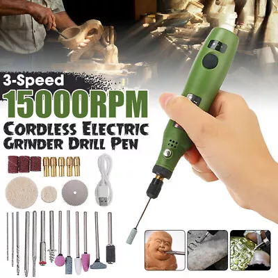 28Pcs Mini Electric Grinder Rotary Tool Drill Set Variable Speed Accessories • $17.99