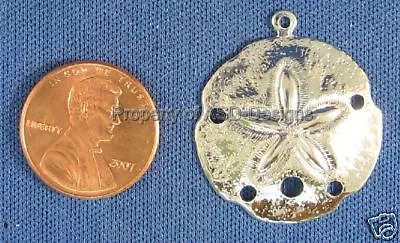 25pc S/S Plated Nautical Large Sanddollar Charms 4754 • $7.39