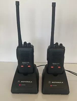 Motorola SP50 (2) Pair Of VHF Radios MURS 10 Ch HTN9014A ChargersTested Nice • $100