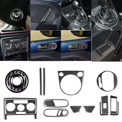 17Pcs Carbon Fiber Full Interior Kit Cover Trim For Volkswagen Beetle 2012-2019 • $73.08