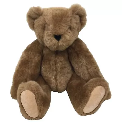 The Vermont Teddy Bear Company Vintage Brown Jointed 16” Plush Bear USA • $29.99