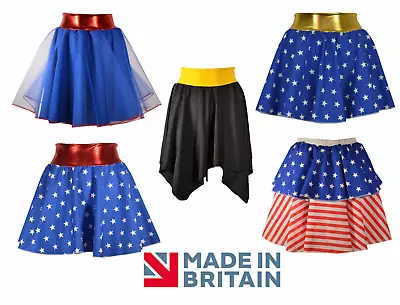 £10.99 • Buy Superhero Skirts, Costume - Captain America Spiderman Batman SUPER Woman Style