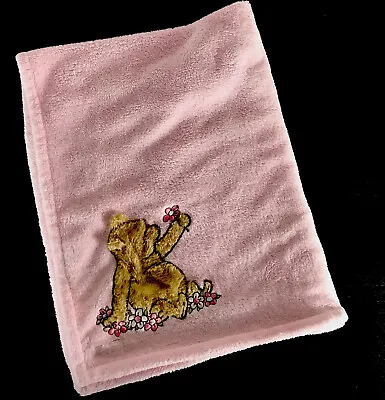 Classic Winnie The Pooh Pink Pooh Bear Logo Baby Blanket • $24.99