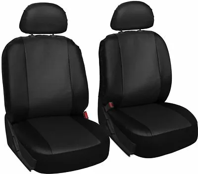 For MERCEDES GLC-CLASS  - Leather Look MAYFAIR Black FRONT Car Seat Covers • £24.99