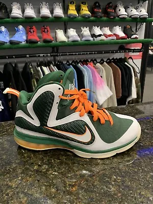 Size 10 - Nike LeBron 9 Miami Hurricanes 2011 • $90