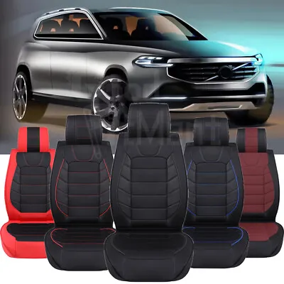 For Volvo S60 XC90 2001-2020 Car Front Rear 5 Seat Covers Waterproof PU Leather • $159.54