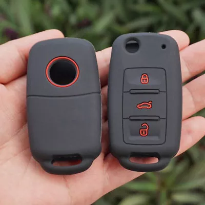 $3.21 • Buy Silicone Key Case Cover For VW Golf Polo Passat Tiguan Jetta Bora Remote Fob*