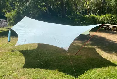 MSR RENDEZVOUS 200 W/ Poles TARP TENT 6Lbs 6-12Man EUC MOSS WING Shade Canopy • $499.95