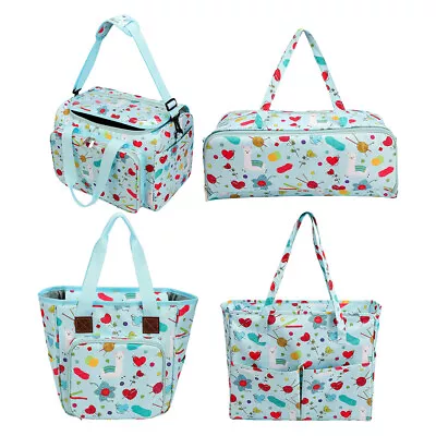 Yarn Storage Bag Large Portable Knitting Tote Bag Oxford Cloth Crochet Storage • £18.37