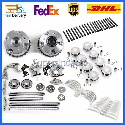 Engine Pistons/ Overhaul Rebuild Kit/Timing Chain Kit For VW Audi A8 Q7 S5 4.2L • $1000