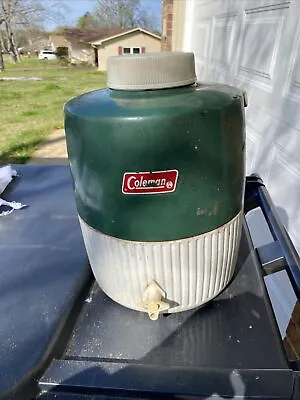 Vintage Coleman 2 Gallon Water Jug Plastic With Drinking Cup • $19.99