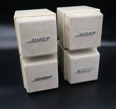 Vintage Bose Double Cube Speakers Acoustimass AM-5 White • $55