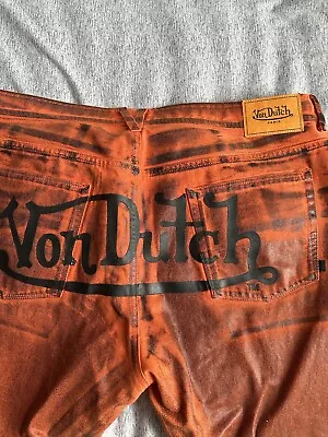 Von Dutch Orange Jeans • $90