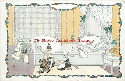 Mela Koehler Munk No 1232 Maid Placing Shoes On Girl Art Nouveau • $54.99