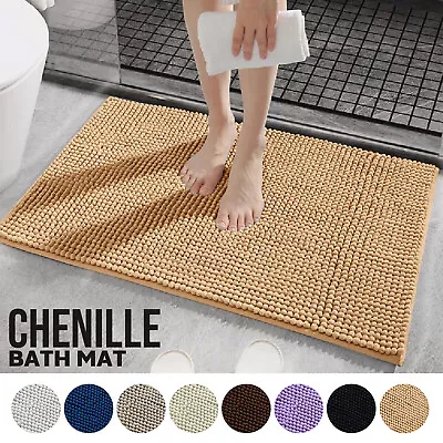 Non Slip Bath Mat Extra Soft Water Absorbent Large Mats Washable Bathroom Rug UK • £8.99