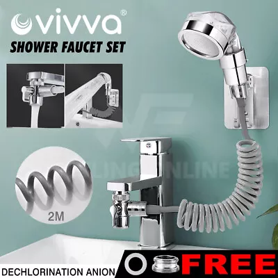 Vivva Sink Bathroom Faucet Sprayer Sink Hose Attachment Shower Assembly Tap Set • $16.69