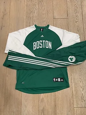 Vintage NBA Boston Celtics Men’s Warm Up Suit.  Pants And Pullover Size Large • $152.99