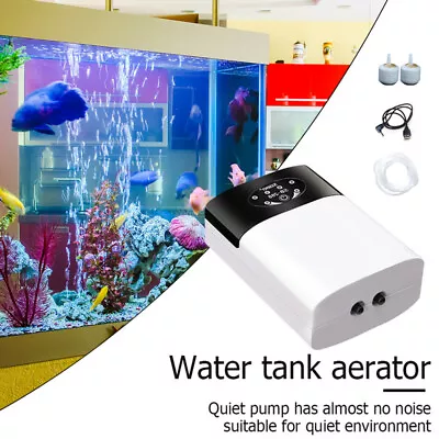 $19.69 • Buy Portable 2 Outlets Oxygen Pump Fish Tank Aquarium Silent USB Air Compressor AU