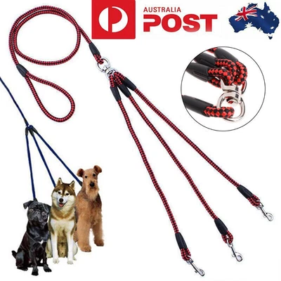 $17.99 • Buy 2/3/4 Way Heavy Duty Dog Traction Rope Pet Walking Running Dog Leash Lead Rope