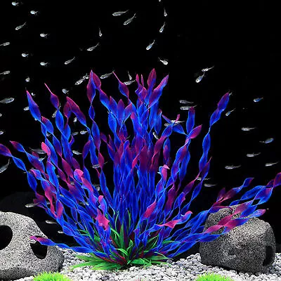 Aquarium Plant Delicate Colorfast Aquarium Seaweed Fish Tank Accessories Plastic • $12.42