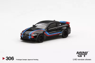 MINI GT 1:64 LB WORKS BMW M4 Black W/ M Stripe Diecast Model MGT00306 • $12.99