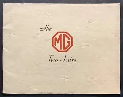 MG TWO LITRE Car Sales Brochure 1936 SALOON Tickford TOURER • $224.01