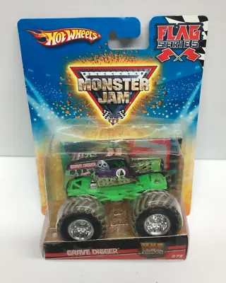 Hot Wheels MONSTER JAM Flag Series GRAVE DIGGER Mud Trucks Die-cast • $15