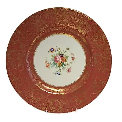 Minton Floral Painted Cabinet Plate 10.5 Inch Diameter • £35