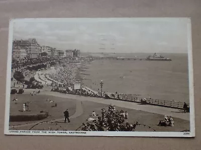 EASTBOURNE 1954 GRAND PARADE From WISH TOWER PIER VINTAGE POSTCARD By S & E LTD • £5.95