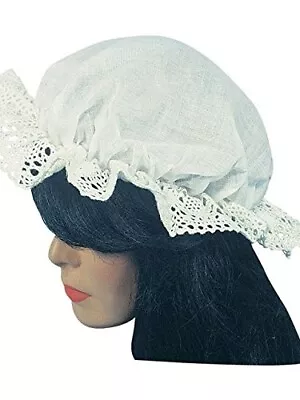 Mop Cap - Mrs Santa - Christmas - Colonial - White - Costume Cosplay Accessory • $8.99