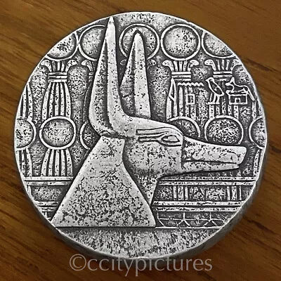 2021 5 Oz 999 Silver Republic Of Chad Anubis Antiqued Coin • £145.93