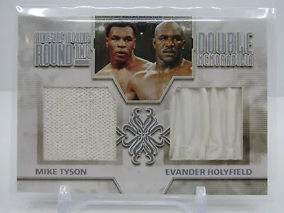 Mike Tyson/ Holyfield 2011 Sports Kings Dual Fight-worn Trunks Patch Silver!! • $199