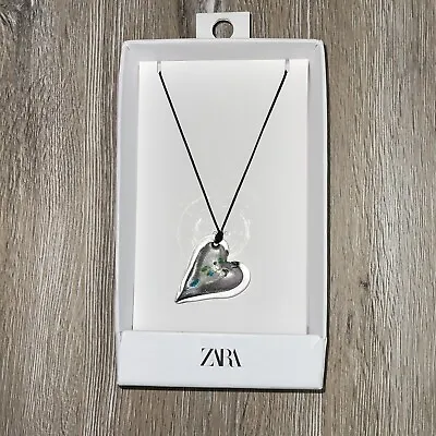 NWT Zara Women’s Cosmic Glass Collection Heart Shaped Pendant Necklace One Size • $25