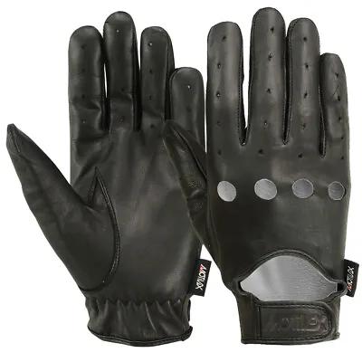 Mens Motorcycle Gloves Leather Bikers Car Driving Gloves Full Half Finger Winter • $16.99