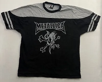 Vintage 2003 Giant METALLICA Band San Fransico Logo Tour Ringer T-Shirt Men’s XL • $69.99