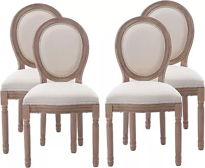 Set Of 2/4 French Country Dining Chairs Farmhouse Fabric Dining Room Chairs Home • $239.99