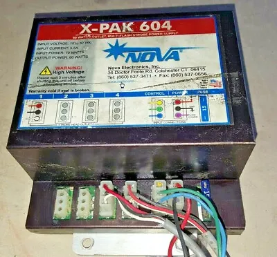 NOVA Electronics X-PAK 604 60 Watt 4 Outlets Multi Flash Strobe Power Supply • $20